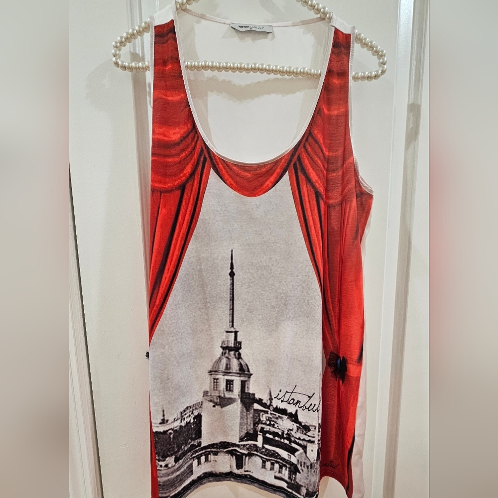 Istanbul Red Sleeveless Tank Top
